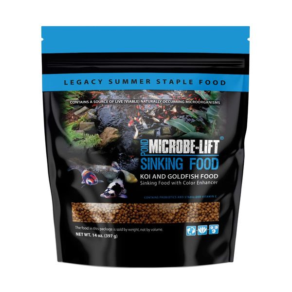 Ecological Labs MLLSPSM Microbe Lift Sinking Pellets Fish Food, 14-Ounce, Black