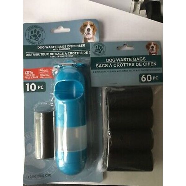 Dog Pet Poop Bag Holder Dog Waste Bag Carrier  Antibacterial Dispenser Eco NEW