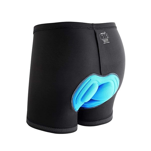 Cycling Shorts Mens, Sportneer Men's 3D Cycle Shorts Cycling Underwear Shorts Anti-Slip Design, Breathable & Adsorbent,Black