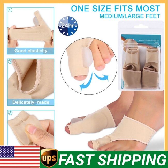 2Pcs Toe Bunion Spacers Straightener Corrector Alignment Pain Relief Apparatus