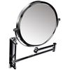 Danielle Creations 8-Inch Double-Sided Wall Mounted Adjustable Height Makeup Mirror, 10x Magnification
