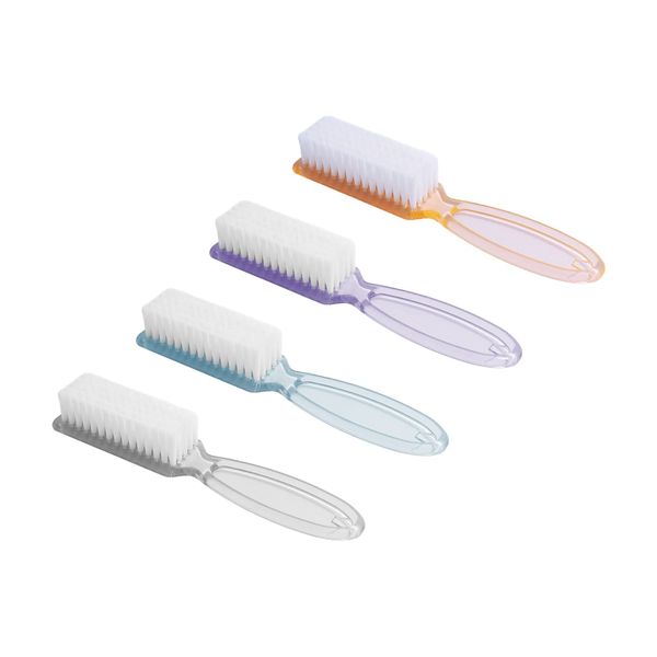 4 Pcs Nail Clean Brush Handle Toes Nail Finger Tip Cleaning Scrubbing Brushes for Home & Salon Use