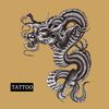 Temporary Arm Large Black Dragon Temporary Sticker for Men Women
