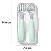OXO Tot Spoon & Fork Set with Case, Opal Dishwasher Safe Easy Grip 61162300