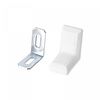 sourcing map Cabinet Cupboard Shelf Corner Brace Plate Right Angle Bracket White 12pcs