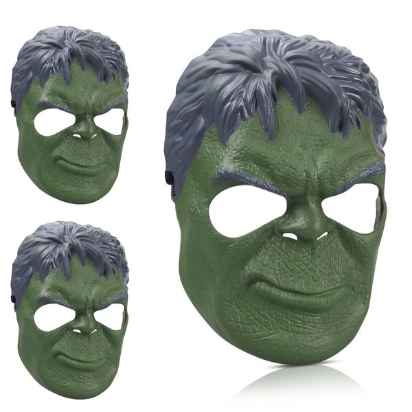 VerveVista Super Hero Masks Gifts Set of 3, [Universal Size] Superhero Costume Masks for Halloween Cosplay Props, Gift Ideas Christmas Birthday Party Favors, Green