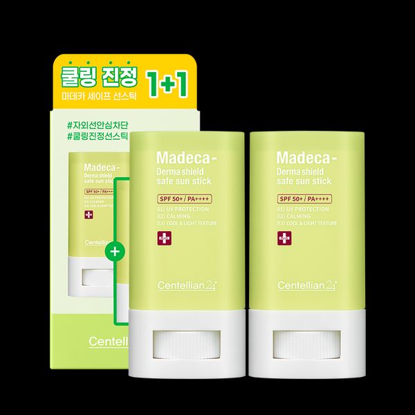 Centellian24 Madeca Derma Shield Safe Sun Stick Duo (20g*2ea) Cooling Sun Stick Newest SPF50+ PA++++