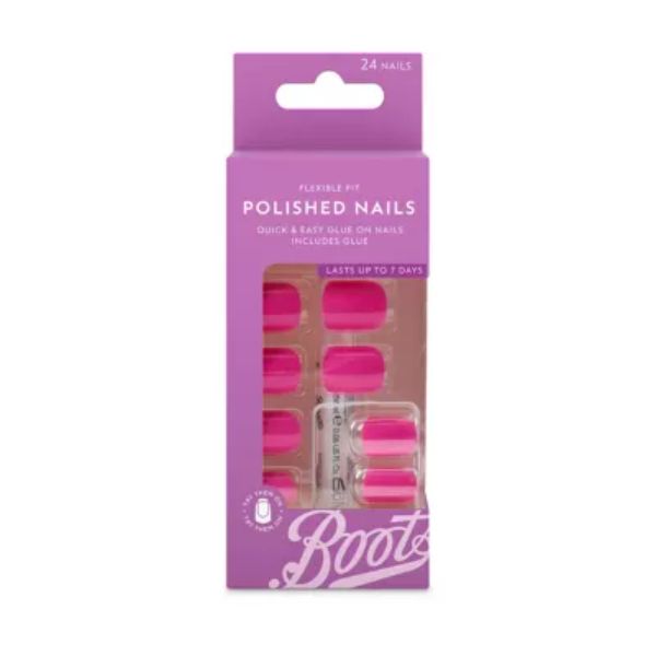 Boots polished nails orchid flower24