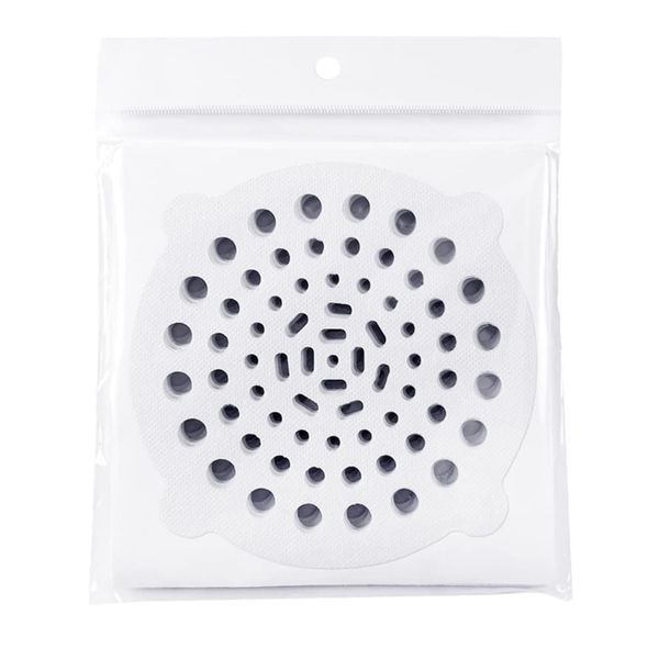 NUOBESTY Drain Seal, Hair Catcher, Garbage Catcher, Hair Removal Sheet, Diameter 5.9 inches (15 cm), 20 Pieces, Drain Cover, Drainer, Bathroom, White