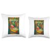 Funny Axolotl Spa Bath Painting Throw Pillow