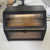 Aeroor Bread Case Kitchen Storage Bread Box for Kitchen Counter Bamboo Wood Bread Box Large Capacity Bread Storage Bread Storage Case (Natural)