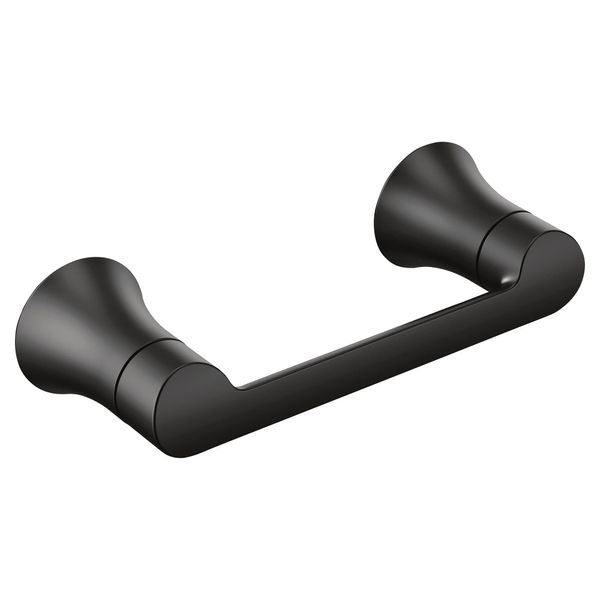 Moen Doux Matte Black Pivoting Toilet Paper Holder, YB0208BL