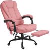 7-Point Vibrating Massage Office Chair with High Back Pink