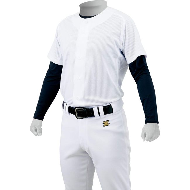 ZETT Unisex Mecha Pan Mesh Full Open Shirt 1100 Baseball Wear, White S