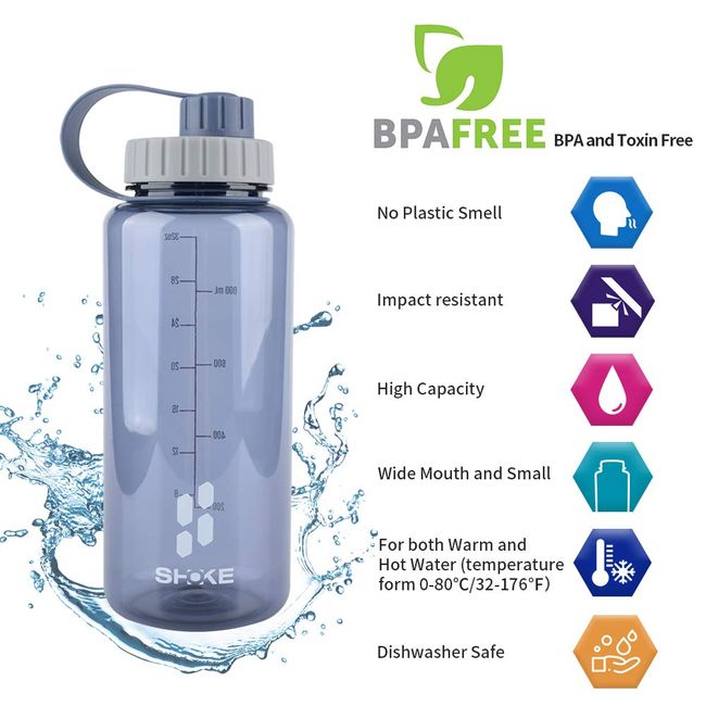 Reusable Tritan Sport Water Bottle - 32oz - BPA Free
