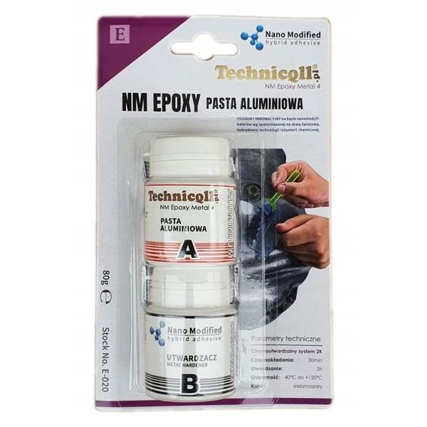 1 x EPOXY ALUMINIUM PASTE FOR FIXING CRACKS IN METAL PARTS ENGINE BLOCKS HEADS BROKEN THREADS etc 100g NEW