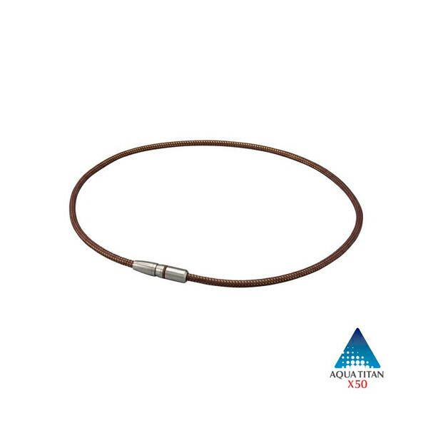 Up to 2 items can be sent by mail Phiten RAKUWA Magnetic Titanium Necklace BULLET Managed Medical Device Brown x Gold