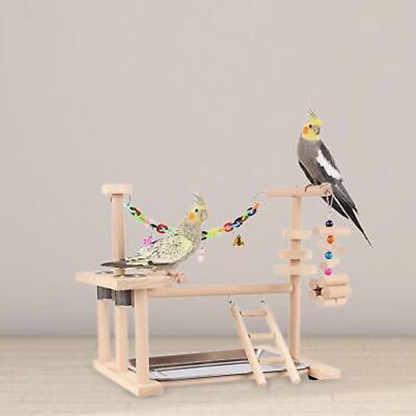 Parrot Playground Parrot Game Stand with Ladder Bird Toy Set Pet Bird Supplies