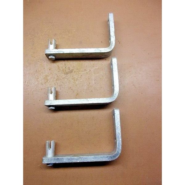 3 Unique Steel 4" x 6" Heavy Duty Brackets 1 3/8" x 3/8" w/7/16" Female Threads