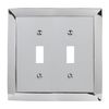 Amerelle 61TTCH Studio Double Toggle Cast Metal Wallplate in Polished Chrome