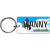 Accent on Engraving wyoming license plate keychain