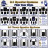 Acoustic Audio Bluetooth 5.1 Speaker System with LED Lights Home 6 Speaker Set