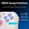 Ampown RG P01 Wireless Gaming Controller Compatible with Switch Game Controllers RG P01 2.4G Controller Gamepad for Bluetooth/PC/Steam/iOS/Android/Switch Hall Effect RGB Lights（White）