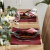 DII Basic Everyday Ribbed Tabletop 100% Cotton, Placemat Set, 13x19, BlackBerry, 6 Piece