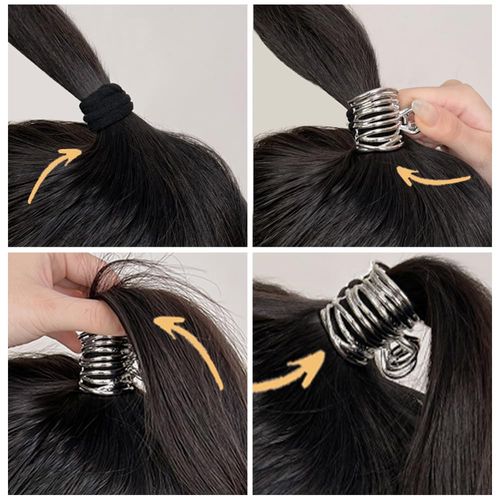 Ansodo Pack of 3 Hair Clips, Hair Clips, Women's Ponytail Clips, High Ponytail Claw Clip, for Women and Girls, Thin Hair, Thick Hair