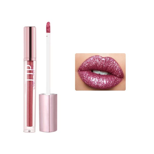 LICHENGTAI Shimmer Pearlescent Lipgloss, Matt Nonstick Cup Metallic Lipgloss Set Lippenkosmetik Flüssiger Lippenstift Wasserdichter Lipgloss Moisturizing Lipstick für Damen Mädchen