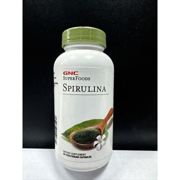 GNC SuperFoods Spirulina Whole Plant Powder - 90 Capsules - Exp. 05/2025* Sale *