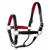 Perri's Soft Padded Leather Halter, Black/Red, Cob