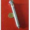 Zinc Hex Head Lag Screw 15/16 Hex Size 5/8 Thread x 5.00" Length, 5 pcs