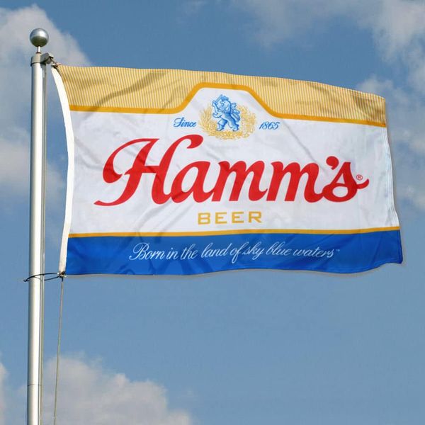 Hamms Flag 3x5ft Vivid Color Double Stitched with 2 Brass Grommets