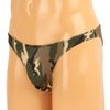 Mens Stretch Camo Print Half Back Green
