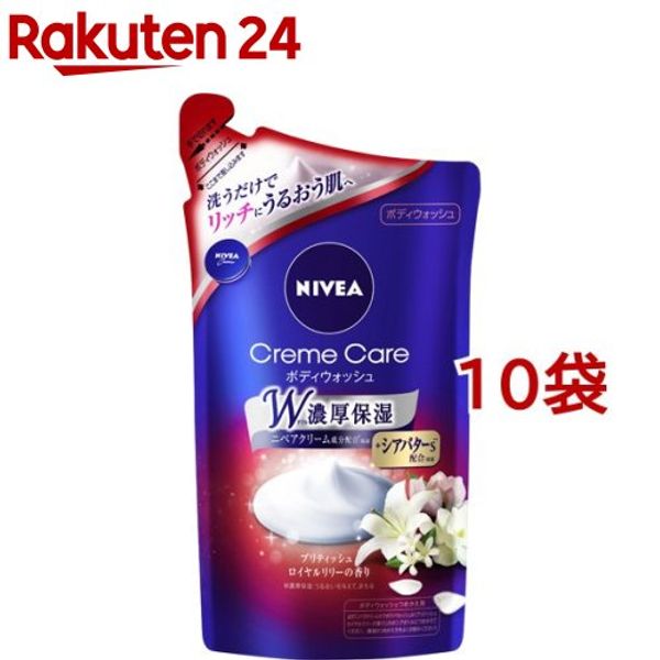 Nivea Cream Care Body Wash British Royal Lily Refill (360ml x 10 bags set) [Nivea] [Body Soap Recommended Foam Moisturizing Moist Dry Skin]