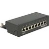 DELOCK Desktop Patchpanel 8 Port Cat.6 schwarz