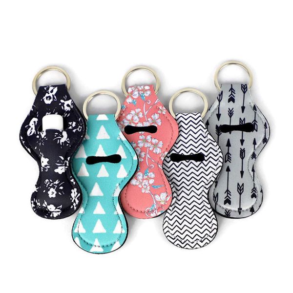 ZARIO Chapstick Holder Lanyard Keychain (5 Pack) Neoprene Lip Balm Holder Keychain