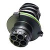 Round Plug Set Pin + Socket 2-Pin AMP DIN 72585 Round Connector Ring IP67