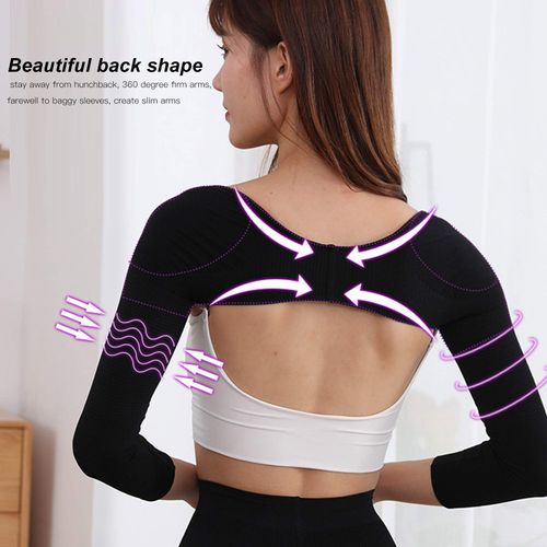 Shapewear Compression Sleeves, Upper Arm Shaper, Arm Slimming Shaper, Shrug Arms Wrap, for Women Posture Corrector, Shoulder Back Correction