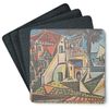 Mediterranean Landscape by Pablo Picasso 4 Square Coasters - Rubber Backed