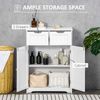 Bathroom Storage Cabinet with 2 Drawers & Adjustable Shelf, White