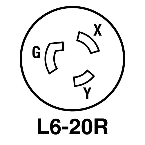 Legrand Pass & Seymour L620CCCV3 Turnlok Industrial Spec Grade Locking Connector, 20 Amp 250V, NEMA L6-20R, Black/White (1 Count)