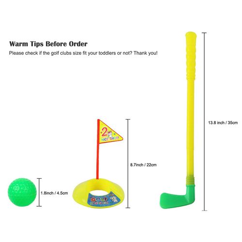 ORZIZRO Plastic Golf Clubs, Educational Golf Toys Sets for Toddlers Kids, Sturdy & Multi-Colored …