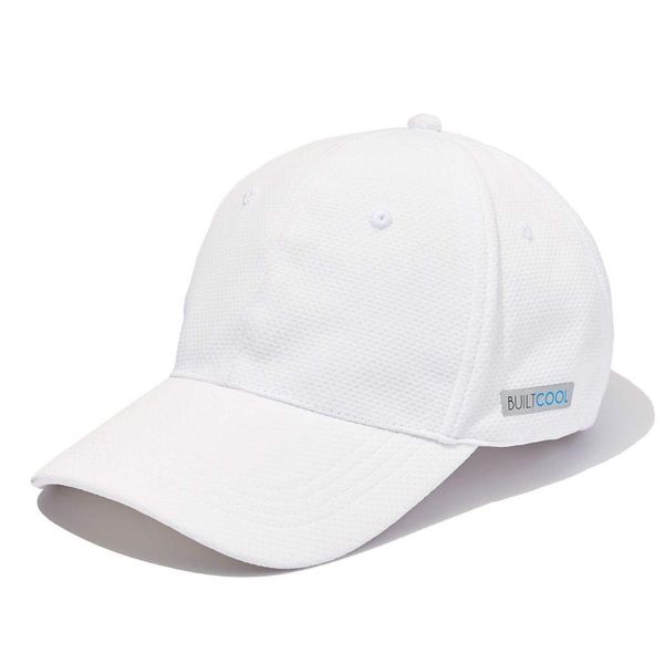 BUILTCOOL Adult Cooling Baseball Hat – Men & Women Moisture Wicking, Mesh Back, Lightweight, Performance Ball Cap for Fishing, Hiking, Kayaking, Golf, One Size, White
