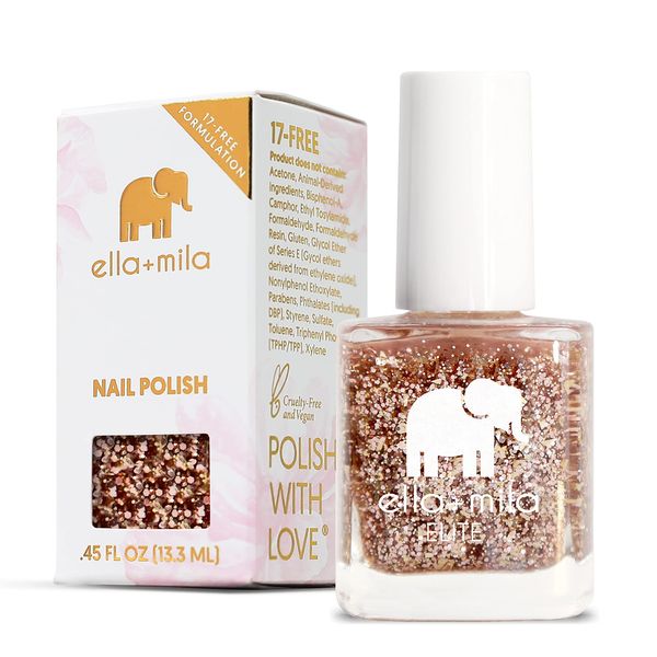 ella+mila Professional Nail Polish - Quick Dry Nail Polish - Long-Lasting & Chip-Resistant Nail Polish (Elite Collection A - Drippin' Gold - 0.45 fl oz each)