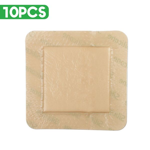 Silicone Foam Dressing with Border Adhesive Waterproof 6"X6"(15 X15cm) For Wound