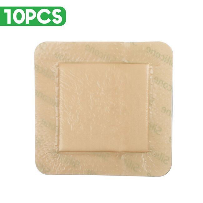 Silicone Foam Dressing with Border Adhesive Waterproof 6"X6"(15 X15cm) For Wound