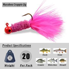 Marabou Feather Trout Jigs 3 Pack 