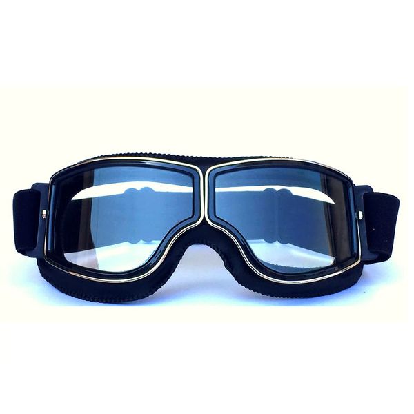 HONCENMAX Motorcycle Goggles Sports Sunglasses - for Helmet Eyewear - Outdoor Motocross Goggles - Black Frame Clear Lens